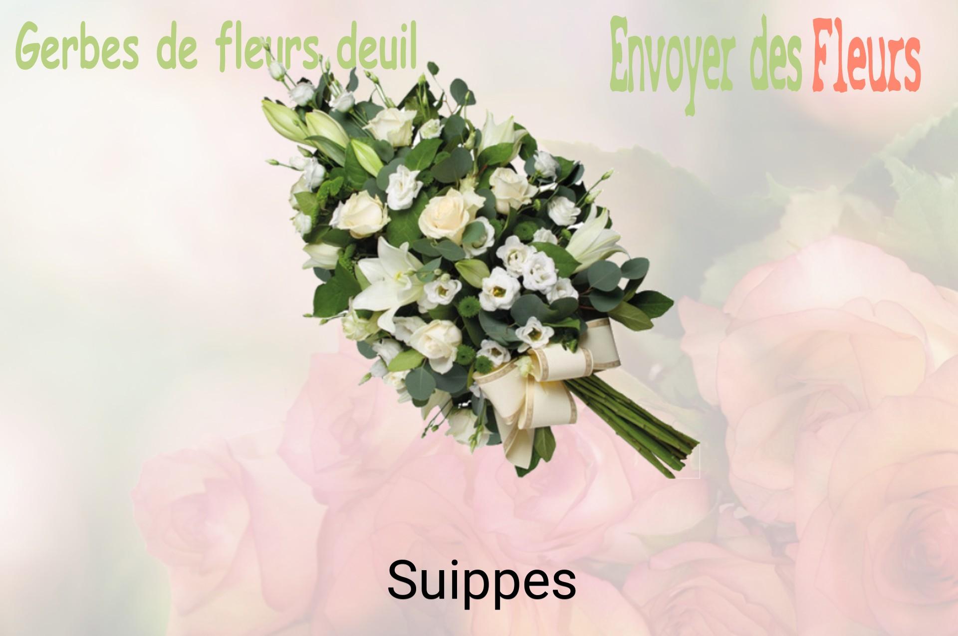 Gerbe de fleurs de deuil livrée à Suippes